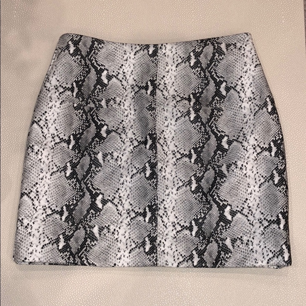 Snakeskin Mini Skirt